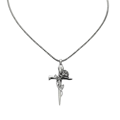 GRIT de SELECT™|Gothic Cross & Rose Necklace