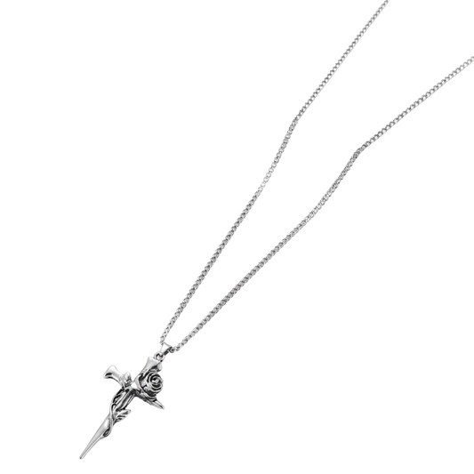 GRIT de SELECT™|Gothic Cross & Rose Necklace